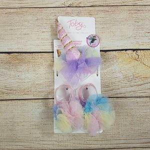 🌟B2G1 Baby Girl Unicorn Headband Barefoot Sandals